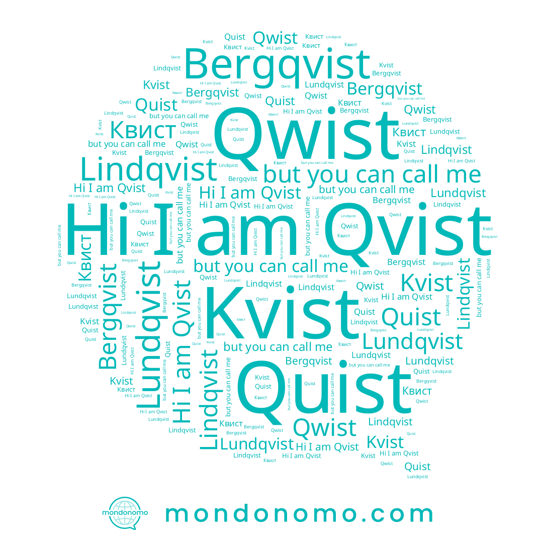 name Qvist, name Квист, name Lundqvist, name Bergqvist, name Kvist, name Lindqvist, name Qwist, name Quist