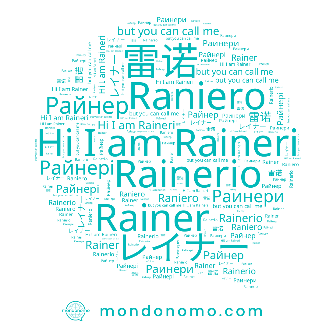 name Rainer, name Raniero, name Райнер, name Райнері, name Раинери, name 雷诺, name レイナー, name Rainerio, name Raineri