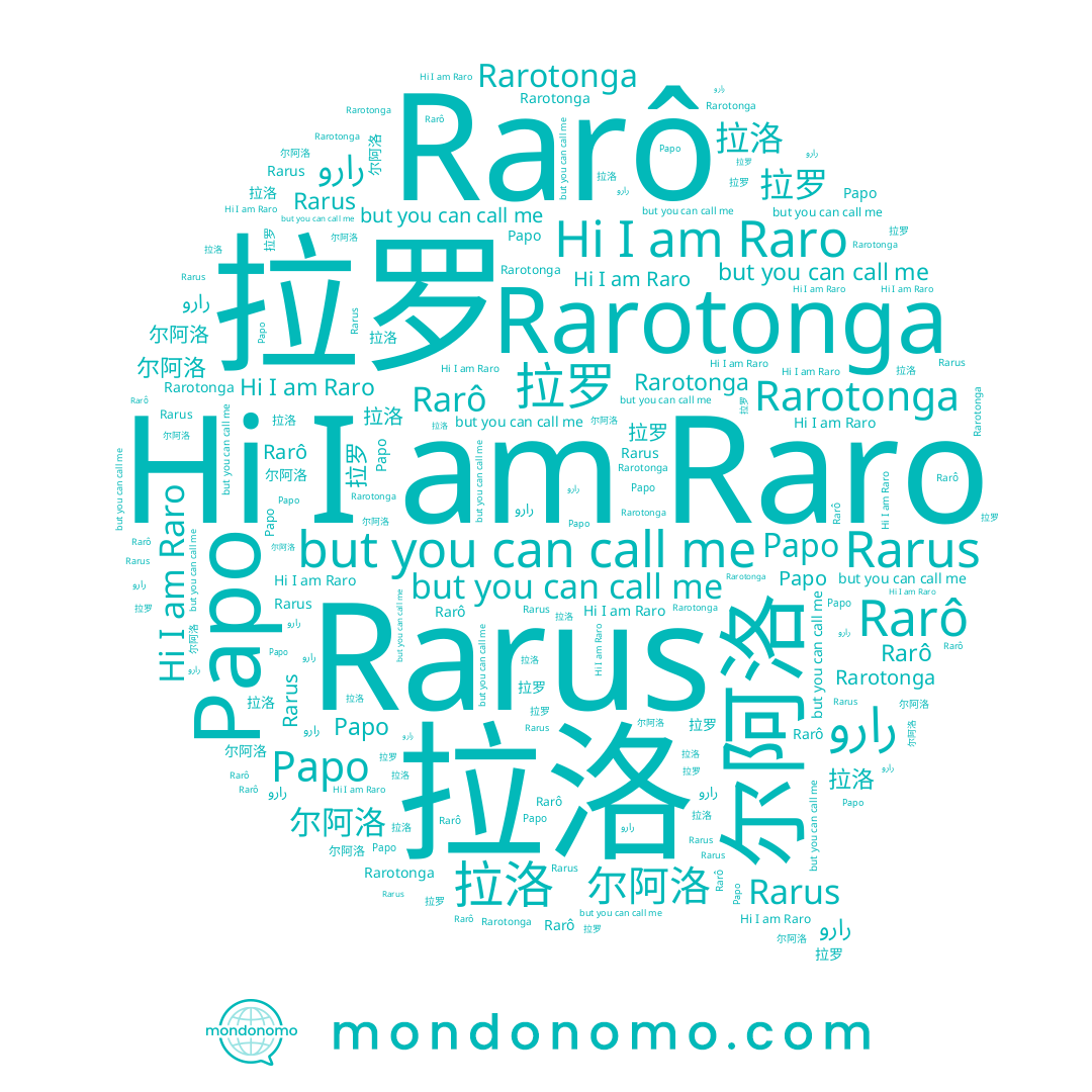 name Raro, name Раро, name 尔阿洛, name 拉罗, name Rarô, name Rarus