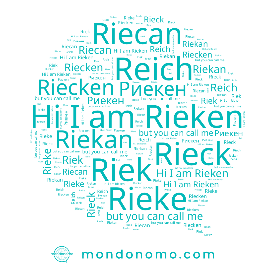 name Riekan, name Riecan, name Риекен, name Riecken, name Rieke, name Riek, name Reich, name Rieken, name Rieck