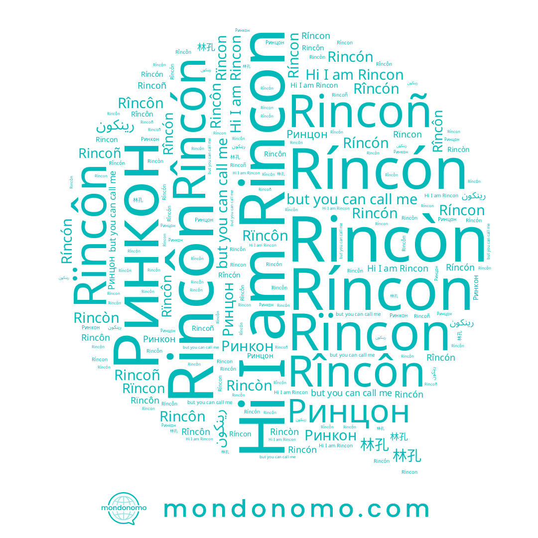 name Ríncón, name Ринкон, name Rincôn, name Rincoñ, name Ríncon, name Rïncôn, name Rincòn, name Rîncôn, name رينكون, name 林孔, name Ринцон, name Rincon, name Rîncón, name Rincón, name Rïncon