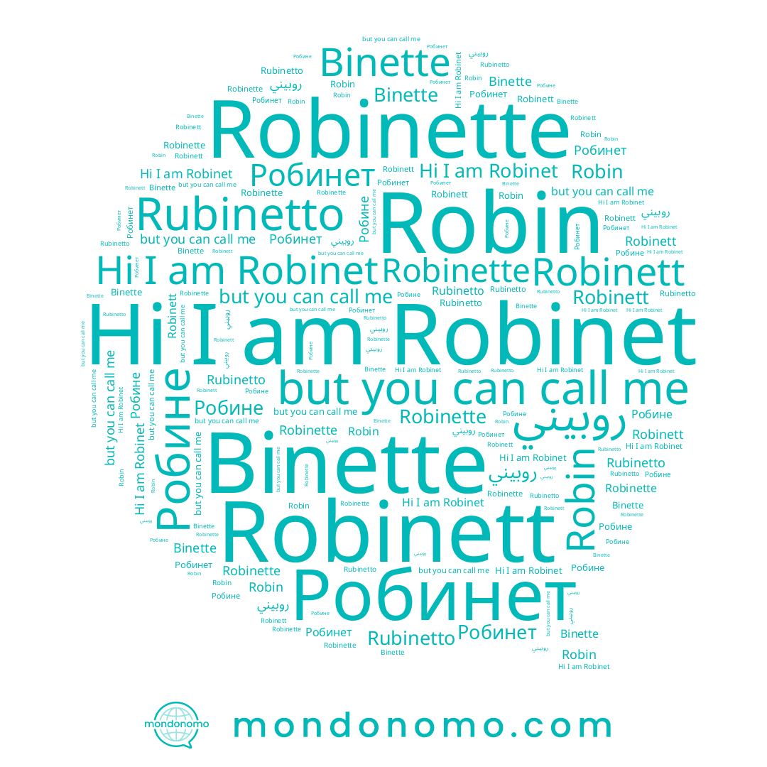 name Robin, name روبيني, name Robinet, name Rubinetto, name Robinett, name Робинет, name Robinette, name Binette
