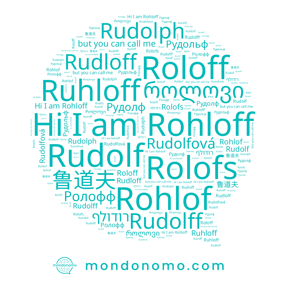 name Roloff, name როლოვი, name Ролофф, name Rohlof, name Rudolfová, name Rudloff, name Rudolf, name Ruhloff, name רודולף, name Rudolff, name Rudolph, name 鲁道夫, name Рудолф, name Рудольф, name Rohloff, name Rolofs