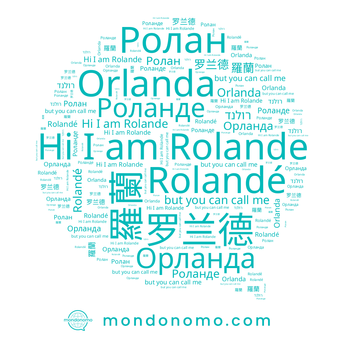 name Rolande, name Роланде, name 羅蘭, name Ролан, name רולנד, name Orlanda, name Rolandé, name 罗兰德, name Орланда