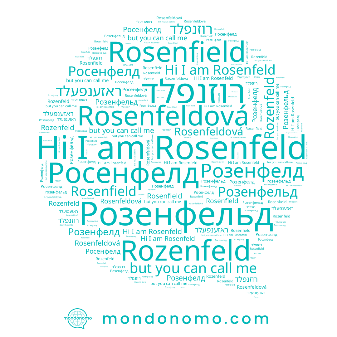 name Rosenfield, name Розенфельд, name Розенфелд, name Росенфелд, name Rosenfeldová, name רוזנפלד, name ראזענפעלד, name Rozenfeld, name Rosenfeld