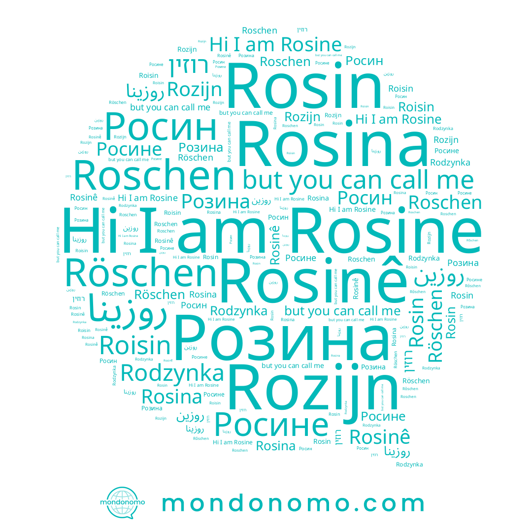 name Rozijn, name Rosine, name Röschen, name روزين, name Росине, name Roisin, name Росин, name רוזין, name Rodzynka, name Rosina, name Rosin, name Розина, name روزينا, name Rosinê, name Roschen
