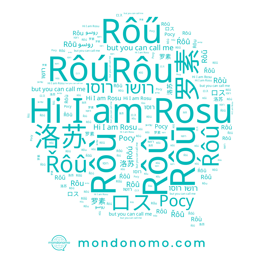 name 洛苏, name Rôű, name Rosu, name ロス, name רוסו, name Řôû, name Rôû, name רושו, name Rôù, name Росу, name Rôū, name 罗素, name روسو, name Rôú, name Ŕôû, name Rôu