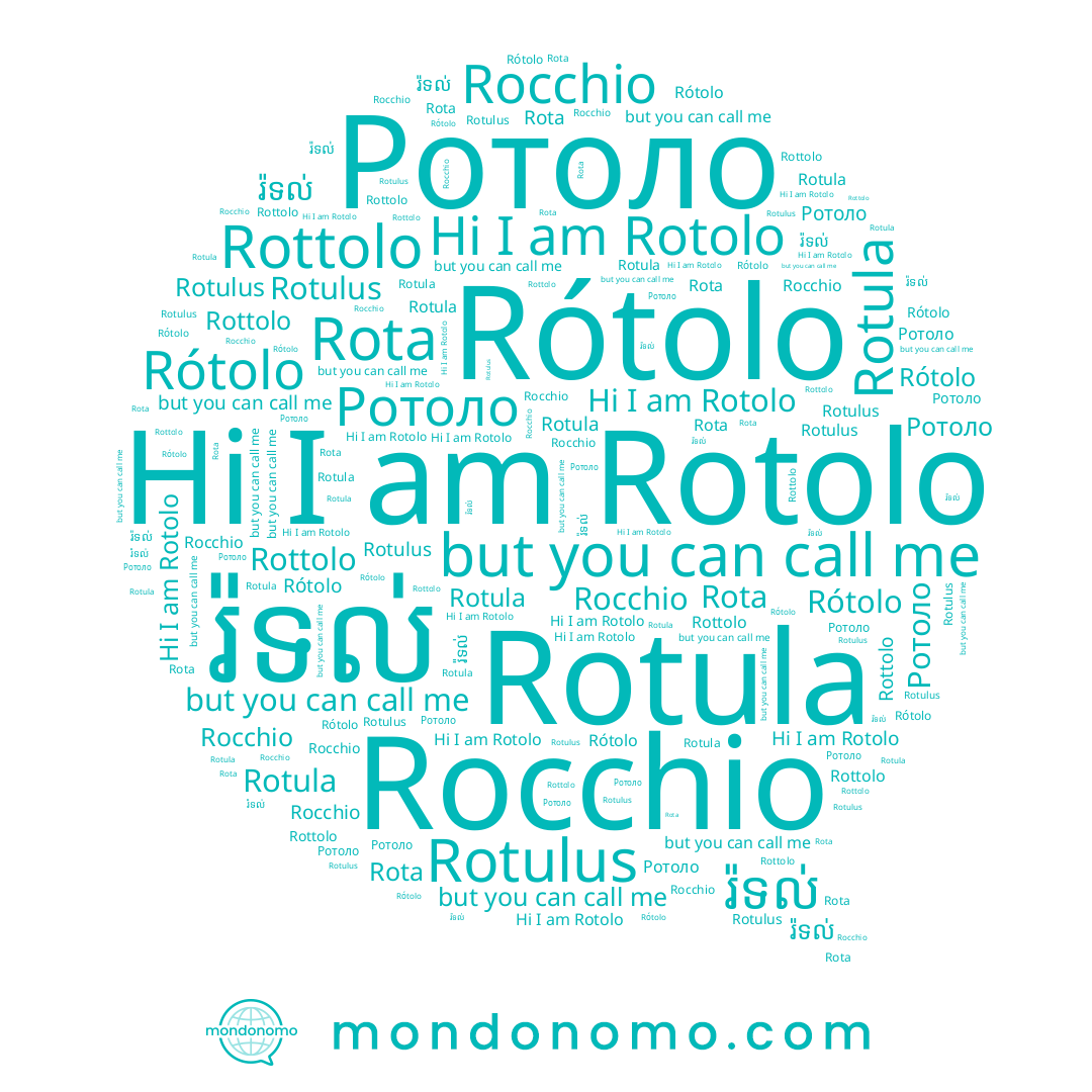 name Rocchio, name Rotolo, name Ротоло, name Rotula, name Rottolo, name Rota, name រ៉ទល់, name Rotulus, name Rótolo