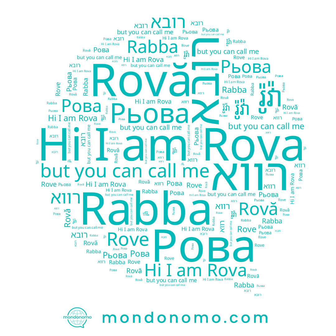 name רווא, name រ៉ូវ៉ា, name Rovă, name Рова, name Рьова, name Rova, name Rove, name רובא, name Rabba