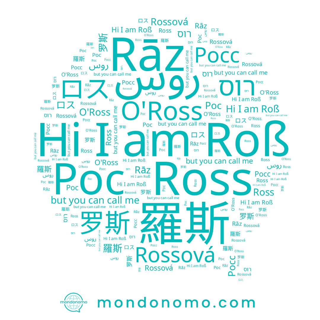 name Рос, name 羅斯, name Roß, name ロス, name 罗斯, name רוס, name Росс, name O'Ross, name Rāz, name روس, name Ross, name Rossová
