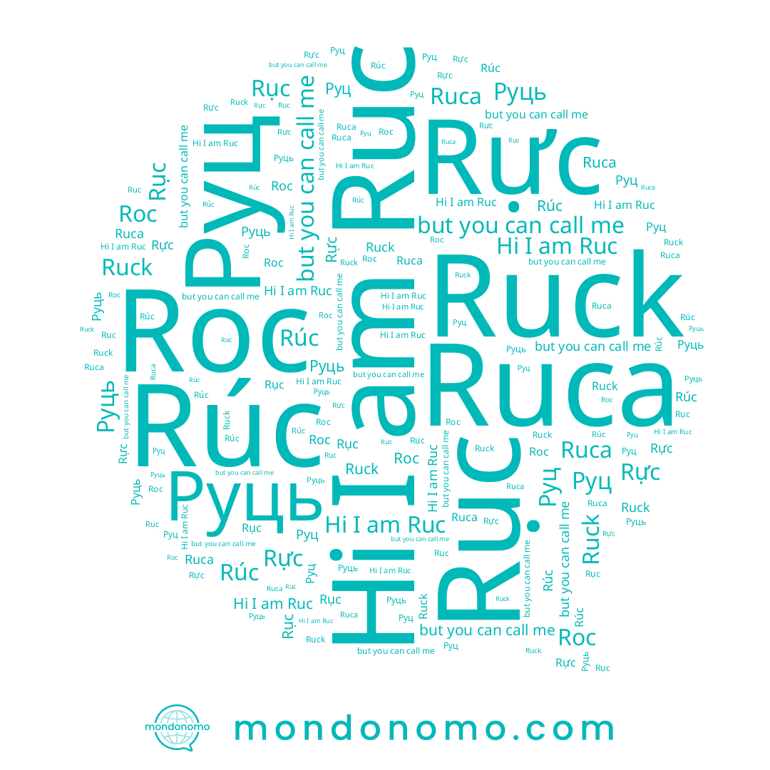 name Roc, name Rực, name Rục, name Rúc, name Ruc, name Ruck, name Руць, name Руц, name Ruca
