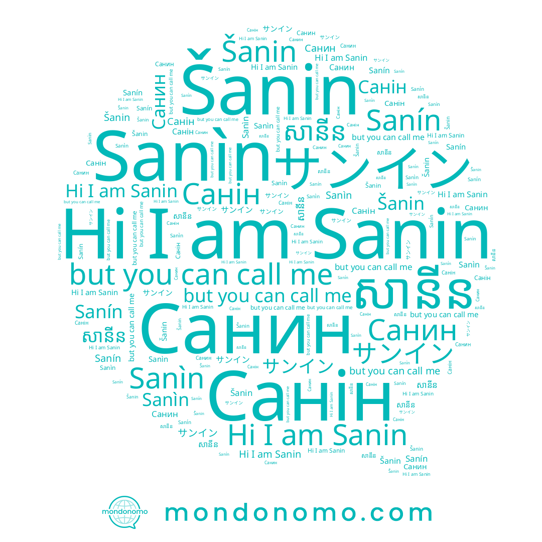 name Sanin, name Санин, name Санін, name Sanín, name Šanin, name Sanìn, name សានីន, name サンイン