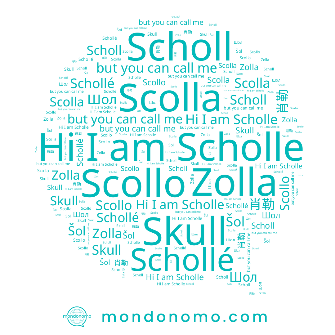 name Scolla, name Šol, name Шол, name Zolla, name Scollo, name Schollé, name Skull, name Scholl, name Scholle