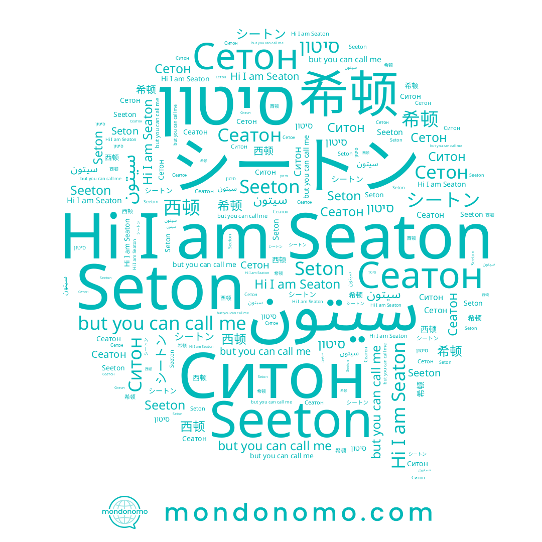 name Ситон, name סיטון, name 希顿, name سيتون, name Seeton, name 西顿, name Сетон, name Seaton, name Seton, name Сеатон