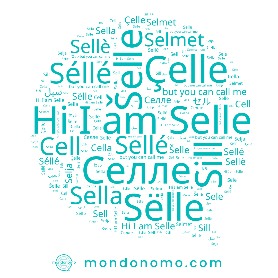 name Çelle, name Sill, name セル, name Selle, name Selja, name Sëlle, name Sele, name Séllé, name Sell, name Sella, name Selmet, name Šelle, name Селле, name Cella, name Sellé, name Sellè