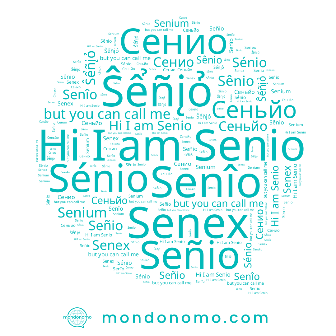 name Ŝểñįỏ, name Сенио, name Señio, name Senîo, name Sénio, name Sênio, name Senio, name Сеньйо