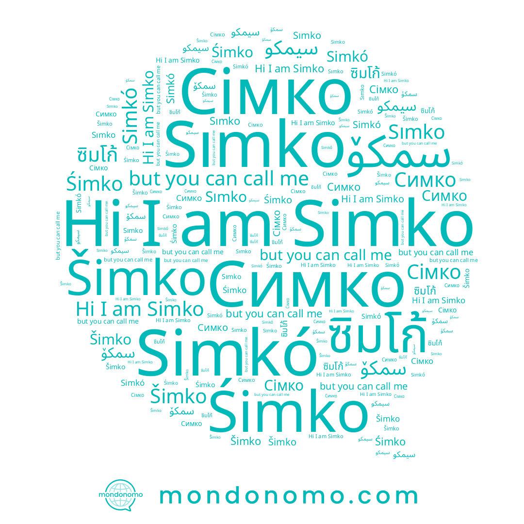 name Šimko, name Simko, name Sımko, name Сімко, name سمکۆ, name Simkó, name ซิมโก้, name Симко, name Śimko