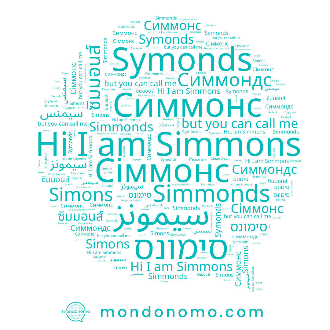 name Simmons, name Symonds, name Simmonds, name סימונס, name Сіммонс, name ซิมมอนส์, name Simons, name Симмонс, name Симмондс