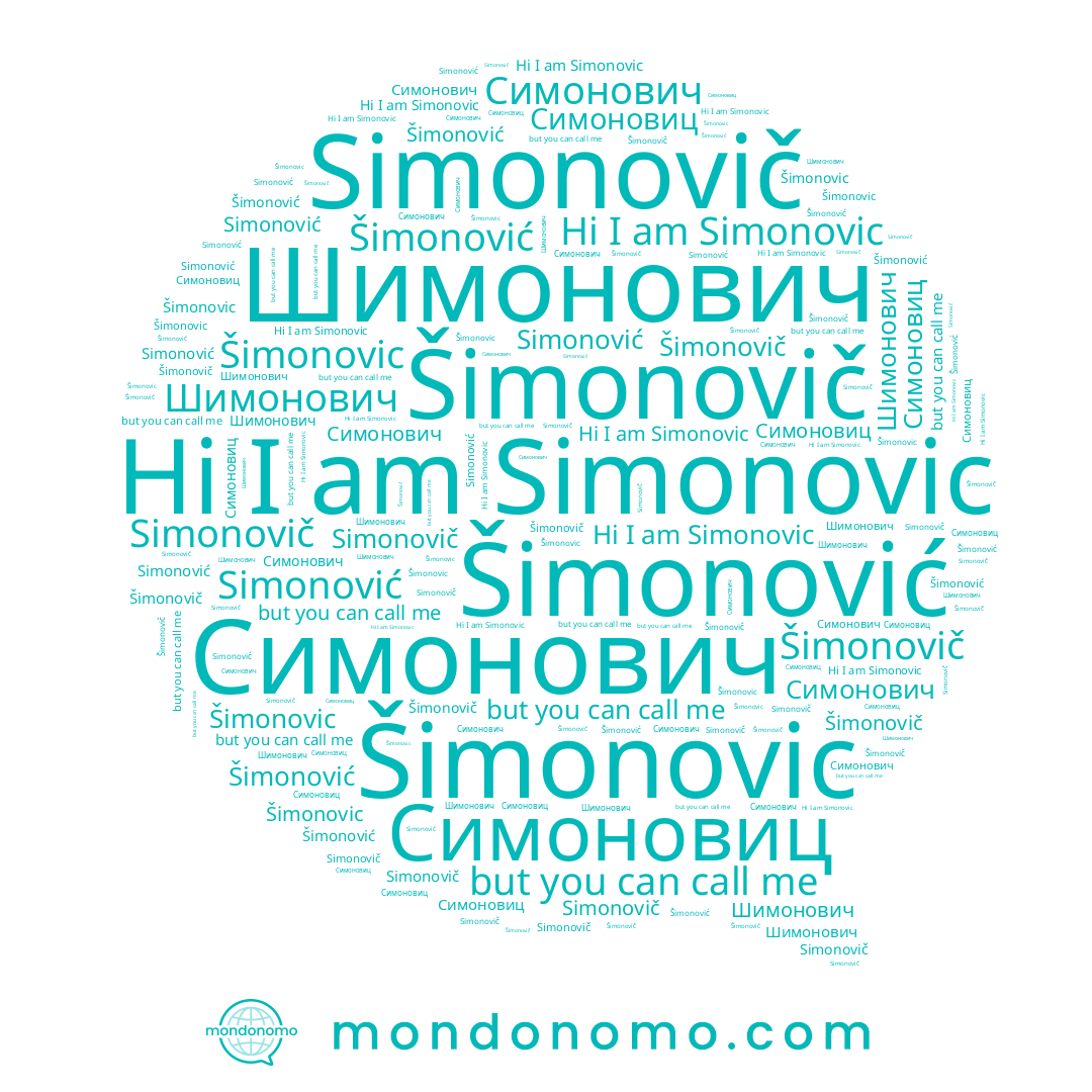 name Šimonovič, name Šimonovic, name Simonovic, name Simonović, name Šimonović, name Шимонович, name Симоновиц, name Симонович, name Simonovič