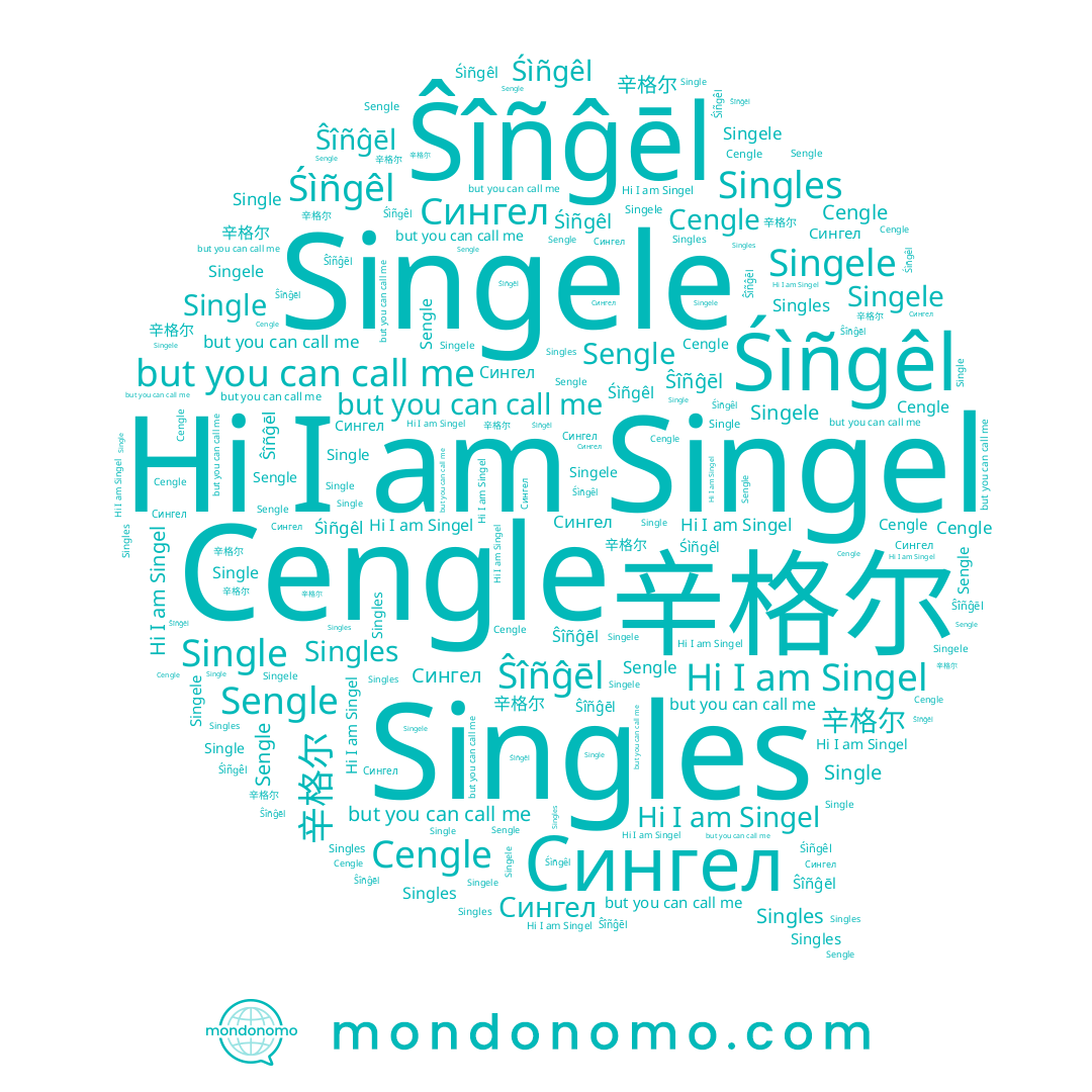 name Cengle, name Śìñgêl, name Single, name Sengle, name 辛格尔, name Ŝîñĝēl, name Сингел, name Singel, name Singele, name Singles