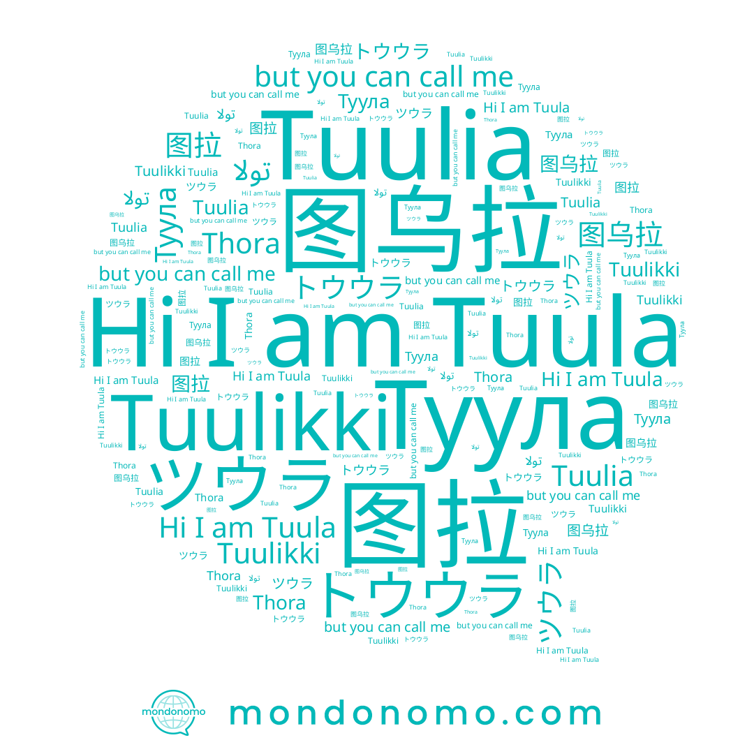 name Туула, name 图乌拉, name Tuula, name Tuulia, name 图拉, name トウウラ, name Thora, name تولا, name Tuulikki, name ツウラ