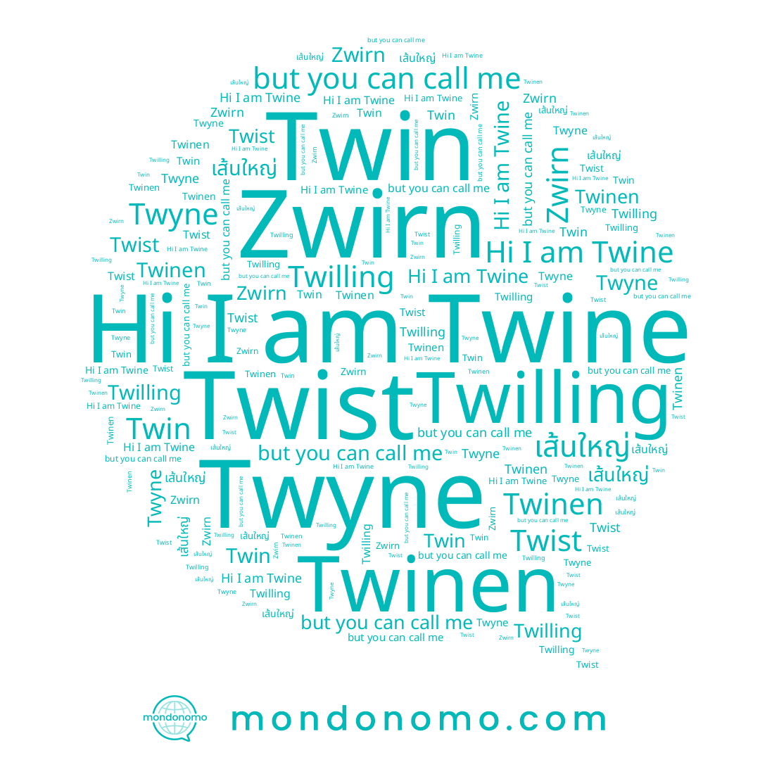 name Zwirn, name Twine, name Twilling, name Twinen, name Twist, name Twyne