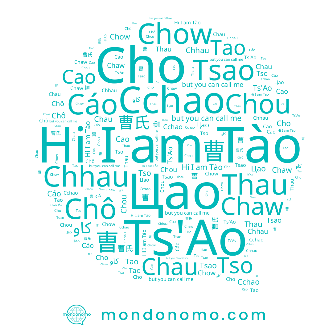 name 曺, name Cho, name Chou, name Tào, name كاو, name Tao, name Cao, name 曹氏, name Tsao, name Chow, name Chaw, name Tso, name Цао, name Cáo, name Chô, name Ts'Ao, name 曹, name Cchao, name Thau, name Chhau, name Chau