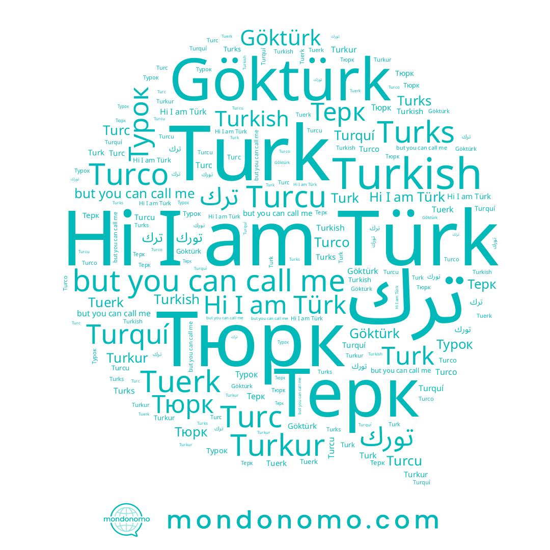 name Turkur, name Turc, name Türk, name Turks, name تورك, name Терк, name Turcu, name Tuerk, name Turquí, name Турок, name ترك, name Тюрк, name Turk, name Göktürk, name Turco