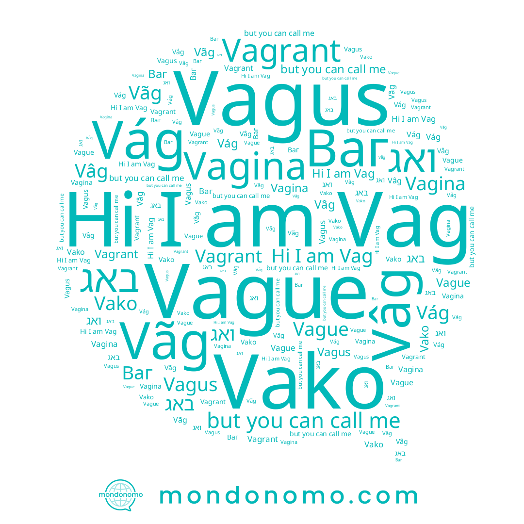 name Vág, name Vãg, name Vague, name Ваг, name Vagus, name Vag, name Vâg, name ואג, name Vako