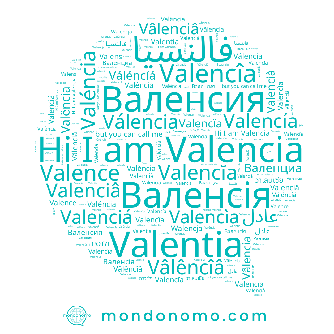 name Valência, name Valéncia, name Valencïa, name València, name عادل, name Valëncia, name Vâlenciâ, name Valenciâ, name Valencia, name Валенциа, name Valentia, name ולנסיה, name Valenciá, name Valence, name Valens, name Vâlencia, name Valencìa, name Valencía, name Valencĭa, name Valencîa, name Válencia, name Váléncíá, name วาเลนเซีย, name Walencja, name Vâlêncîâ