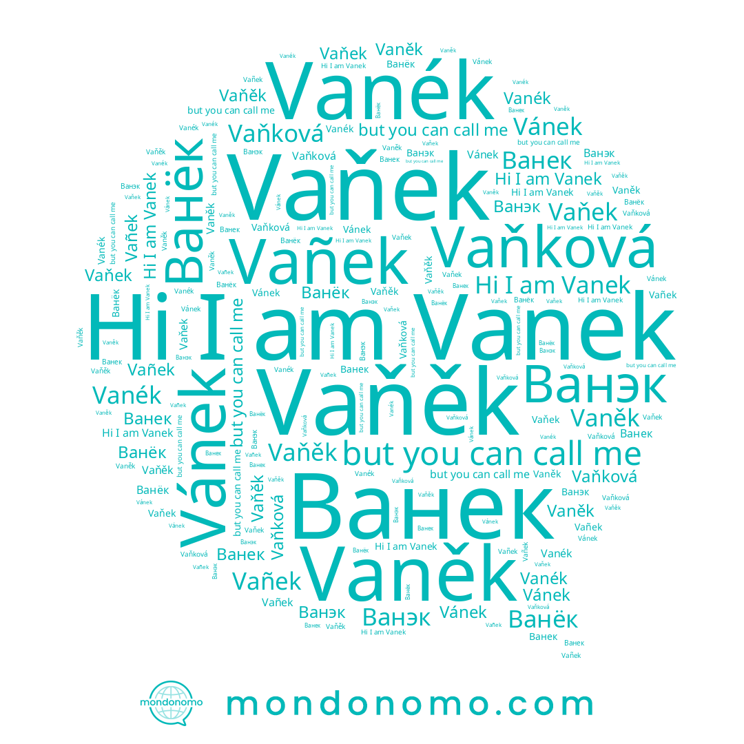 name Vaňěk, name Ванэк, name Ванек, name Vanék, name Vaňková, name Ванёк, name Vanek, name Vaňek, name Vaněk, name Vañek, name Vánek