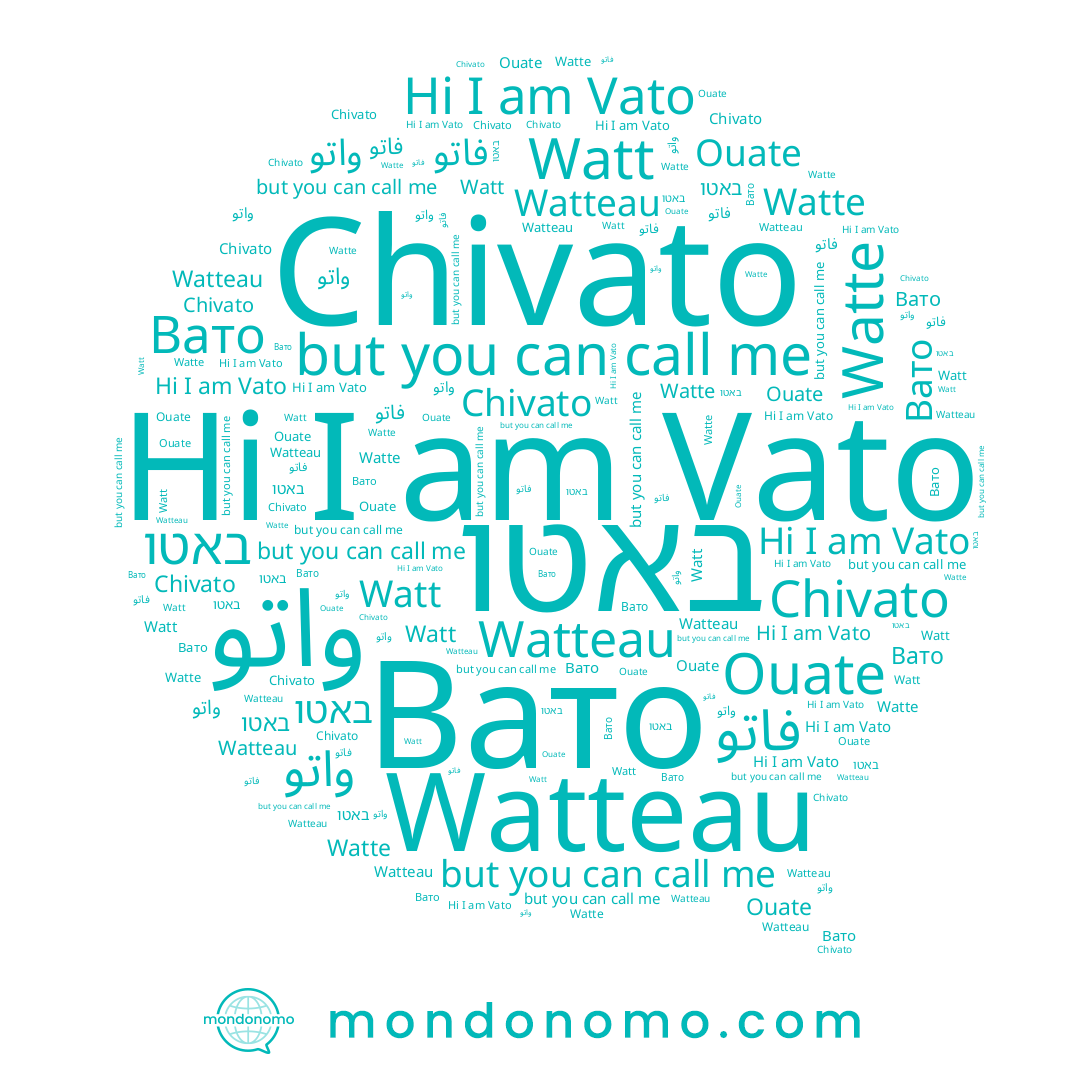 name فاتو, name Watte, name Vato, name Watt, name Chivato, name Watteau, name באטו