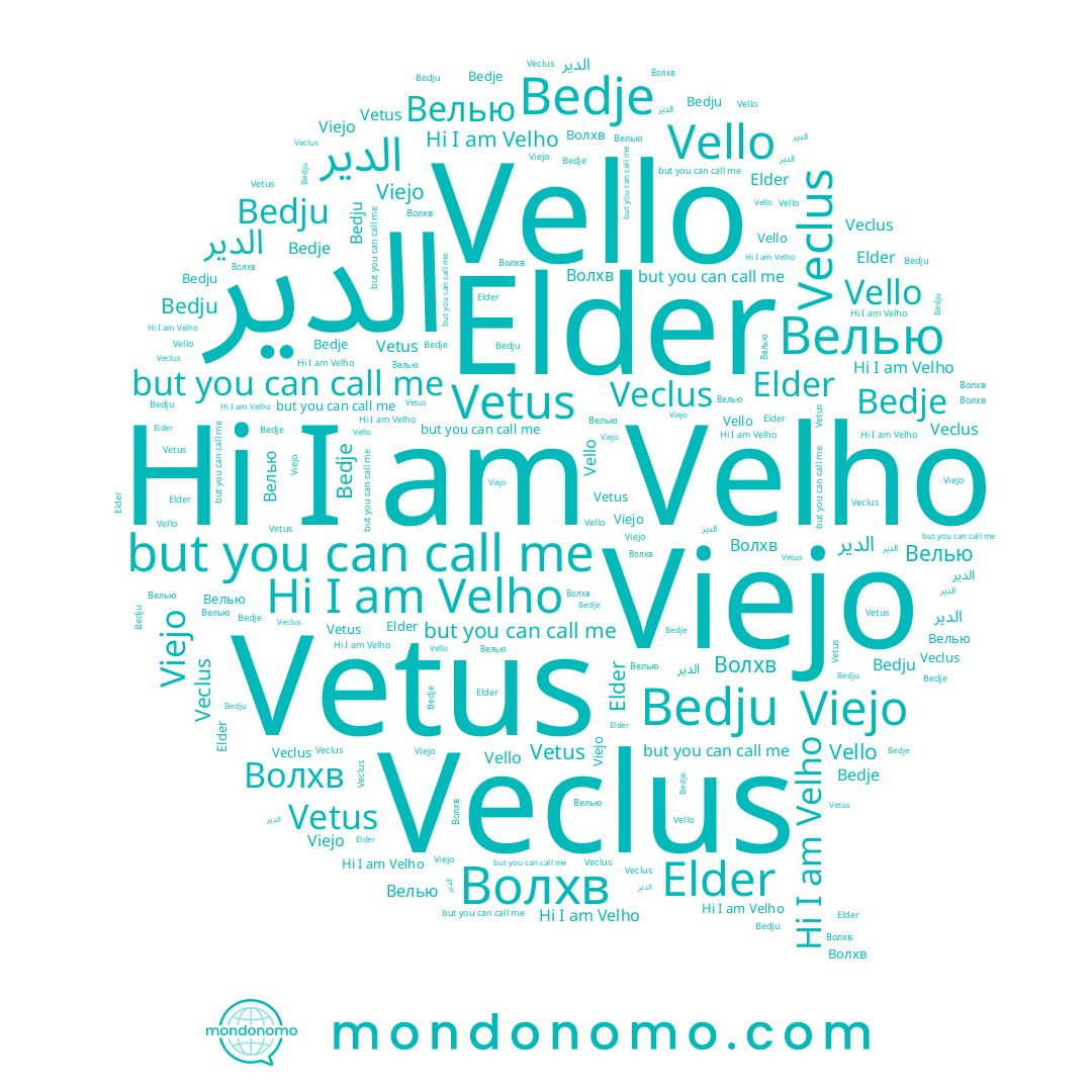 name Viejo, name Elder, name Veclus, name Vello, name Velho, name Vetus, name Волхв, name الدير, name Bedje, name Велью