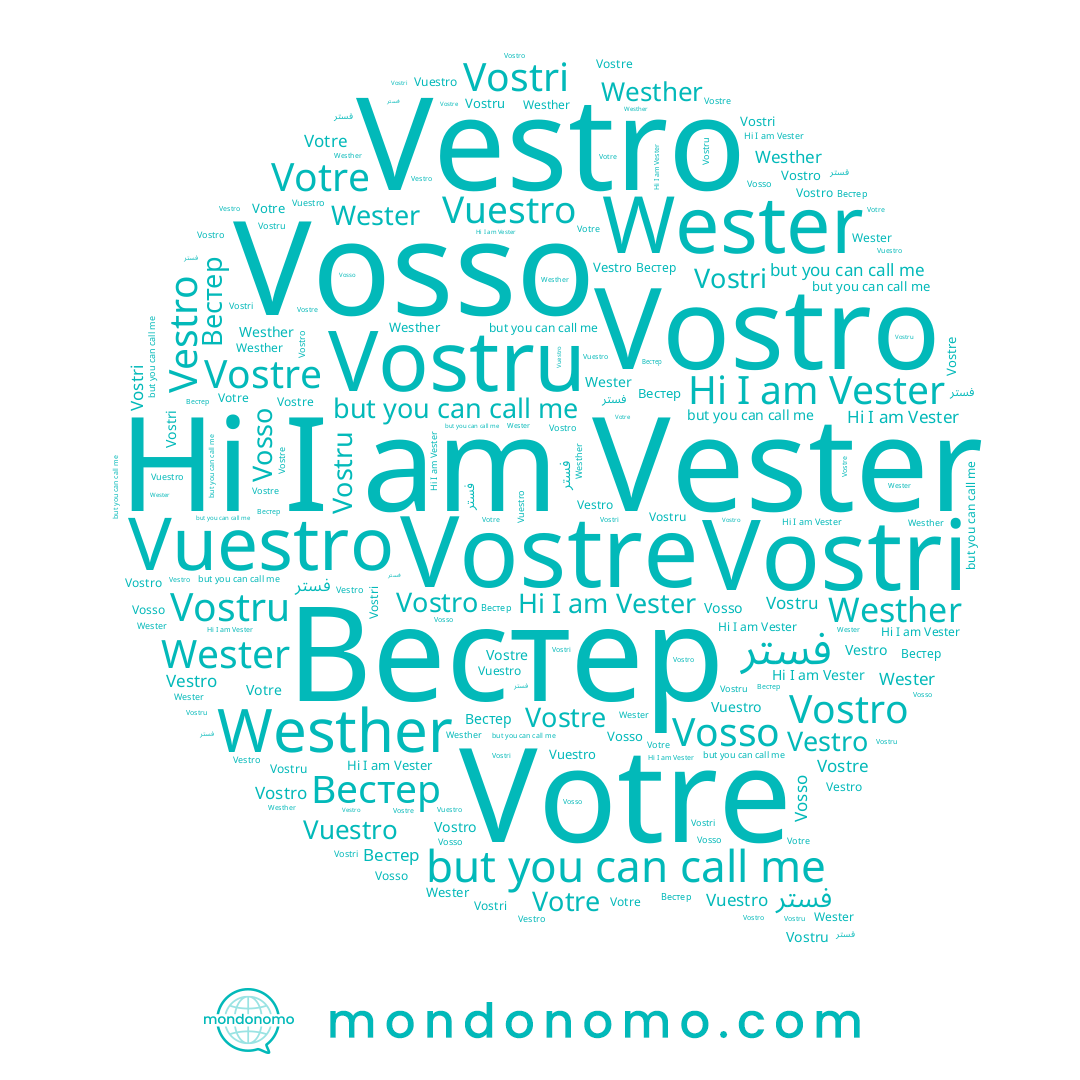 name فستر, name Vostru, name Vester, name Vosso, name Vuestro, name Westher, name Wester, name Vostri, name Vostre