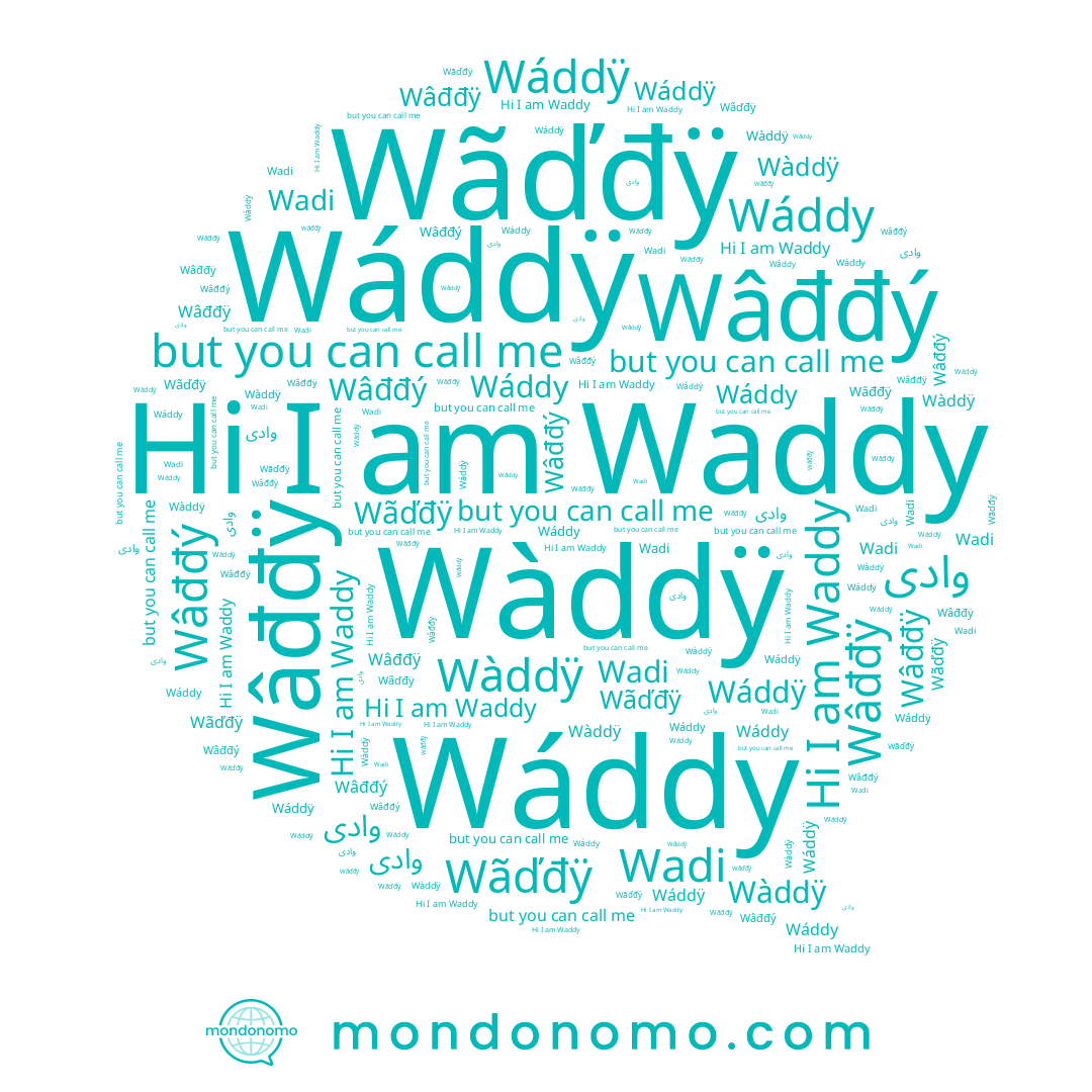 name Wâđđÿ, name Wâđđý, name Wadi, name Wãďđÿ, name Wáddy, name Wàddÿ, name Waddy, name Wáddÿ