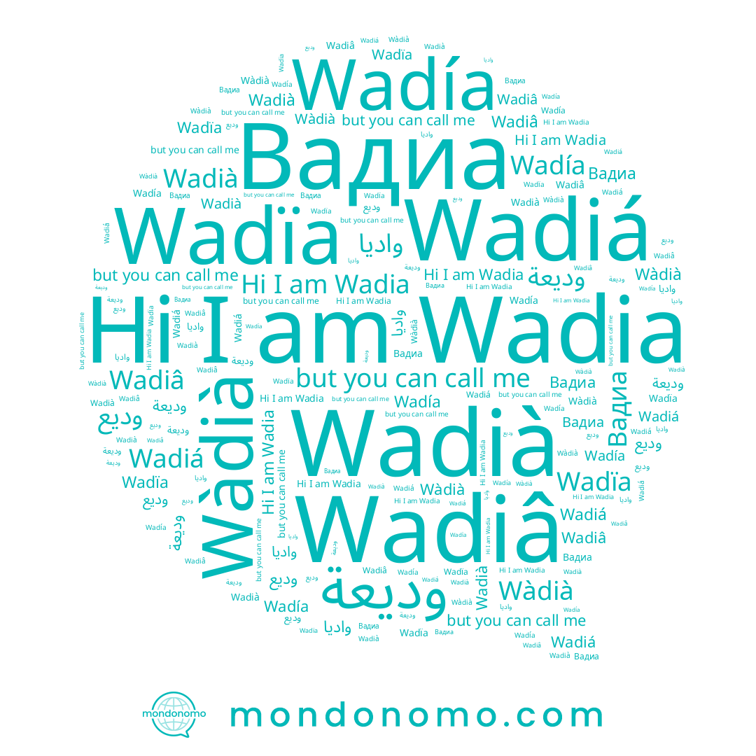 name Wadïa, name Wadiá, name Wadia, name وديع, name Wadiâ, name Вадиа, name Wadía, name Wàdià, name Wadià