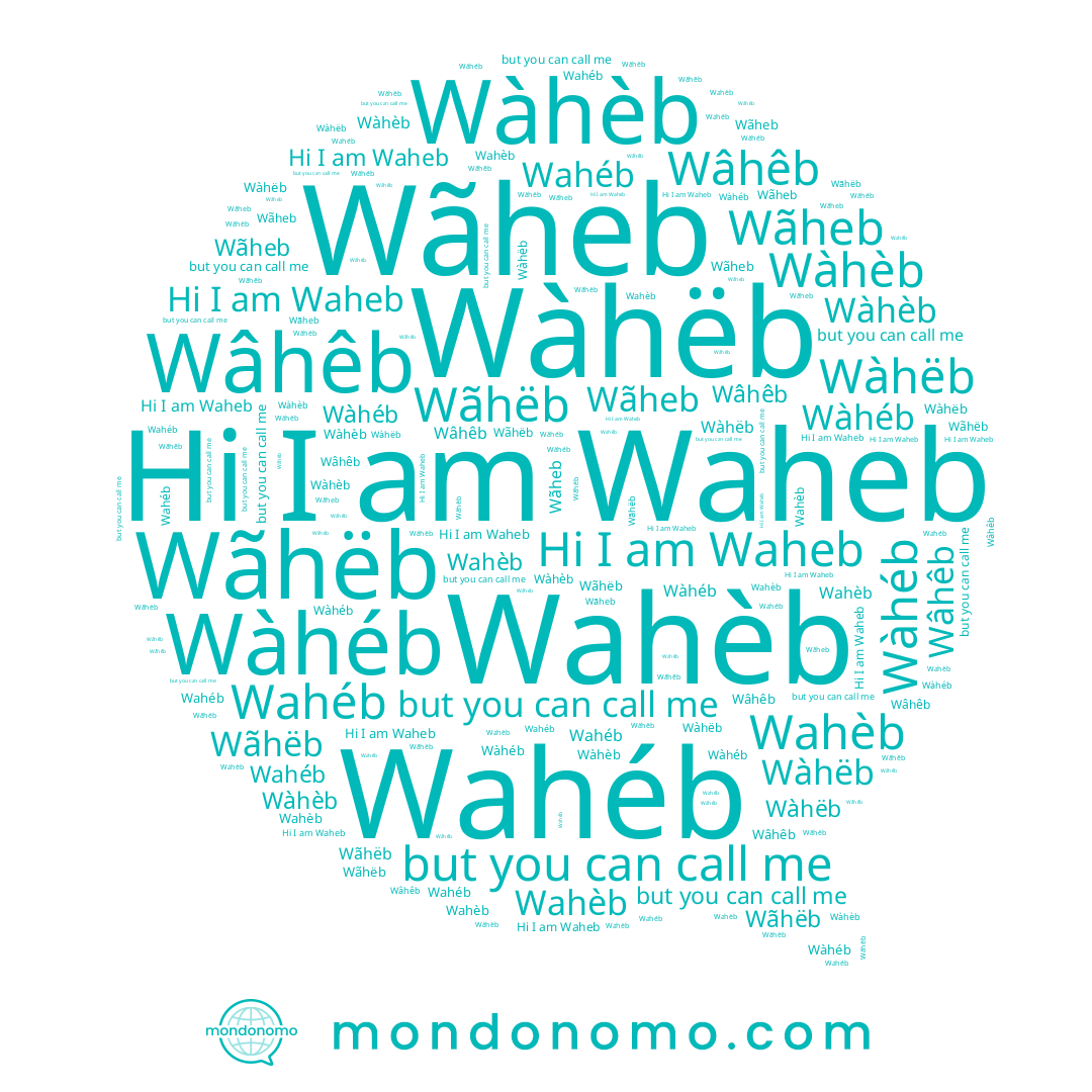 name Wãhëb, name Wàhéb, name Waheb, name Wahèb, name Wâhêb, name Wàhèb, name Wàhëb, name Wahéb, name Wãheb