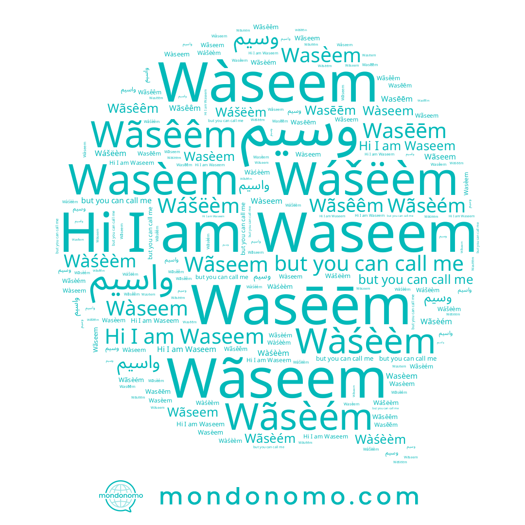 name Wasēēm, name Wãsèém, name Wàśèèm, name Wãsêêm, name وسيم, name Wasèem, name Waseem, name Wášëèm, name واسيم, name Wàseem, name Wãseem