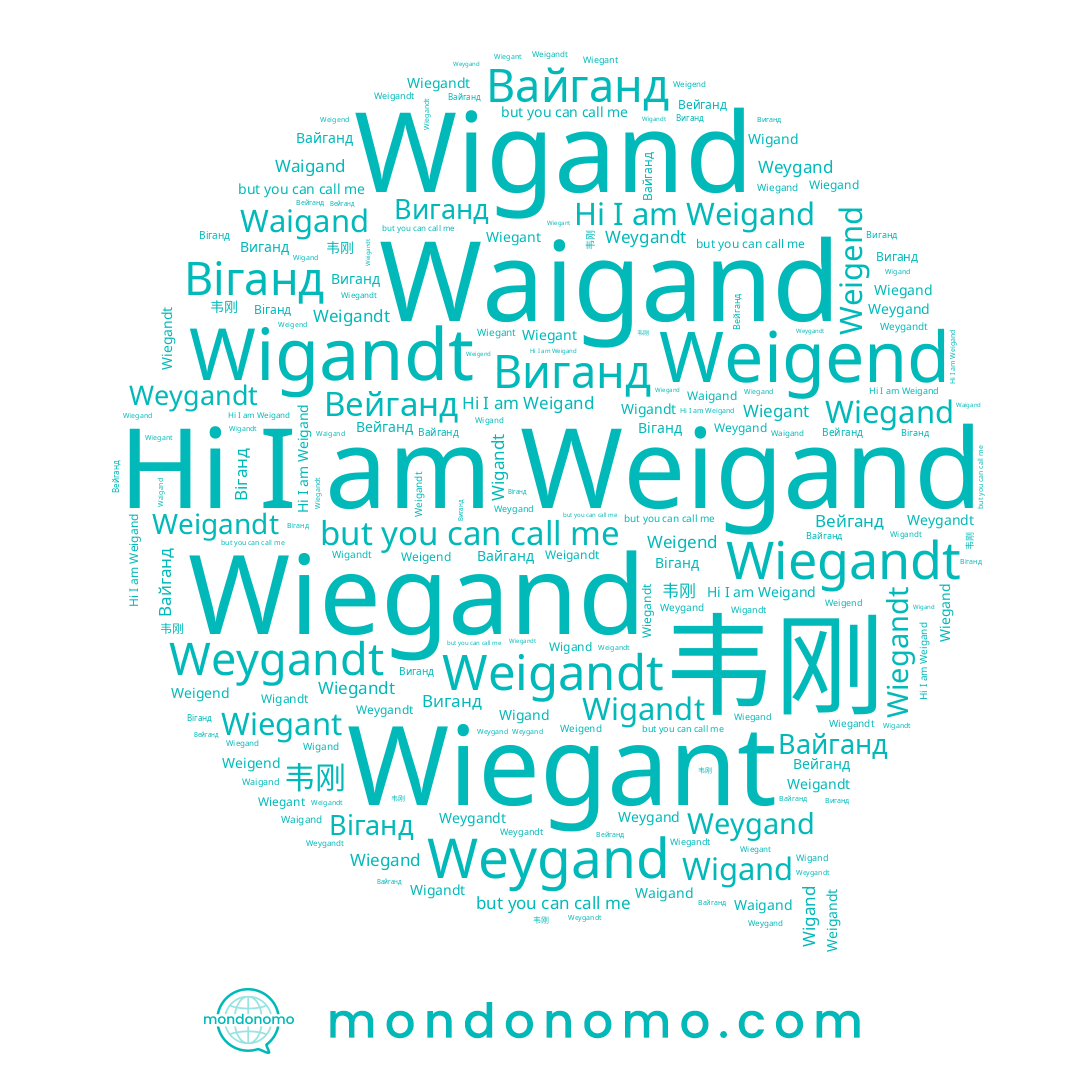 name 韦刚, name Weygandt, name Wiegand, name Wigandt, name Weygand, name Weigand, name Waigand, name Wiegandt, name Wiegant, name Weigend, name Віганд, name Виганд, name Wigand, name Weigandt, name Вейганд