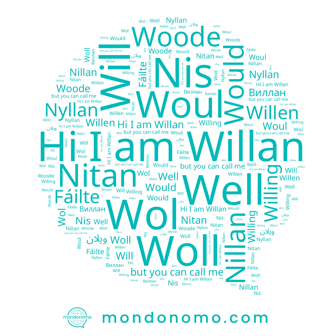 name Woll, name Woode, name Willing, name Nyllan, name Fáilte, name Will, name Well, name Nillan, name Nis, name Willen, name ويلان, name Woul, name Would, name Виллан, name Nitan, name Willan