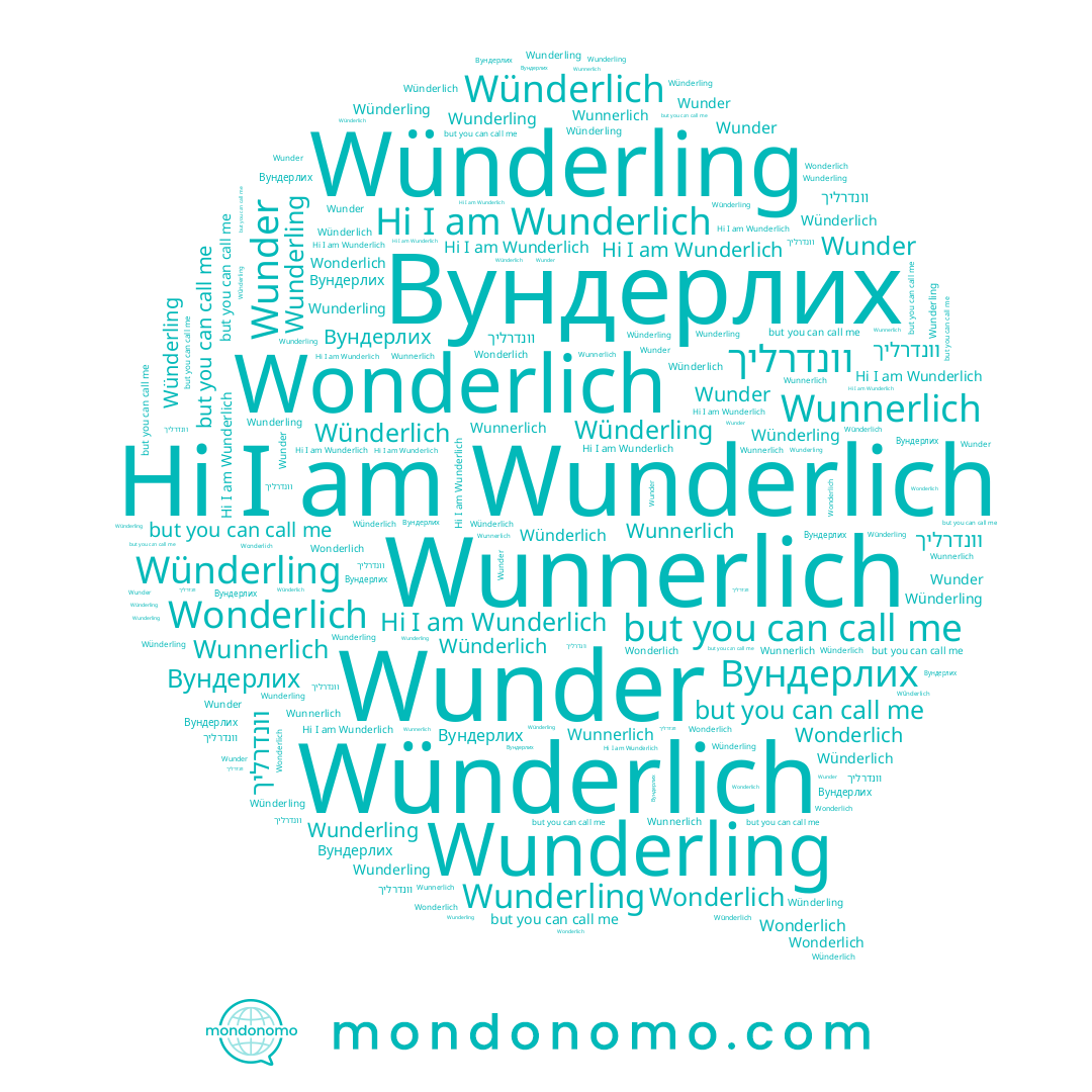name Wunderling, name Wunder, name Wunderlich, name Wünderling, name Wunnerlich, name וונדרליך, name Wünderlich, name Вундерлих, name Wonderlich