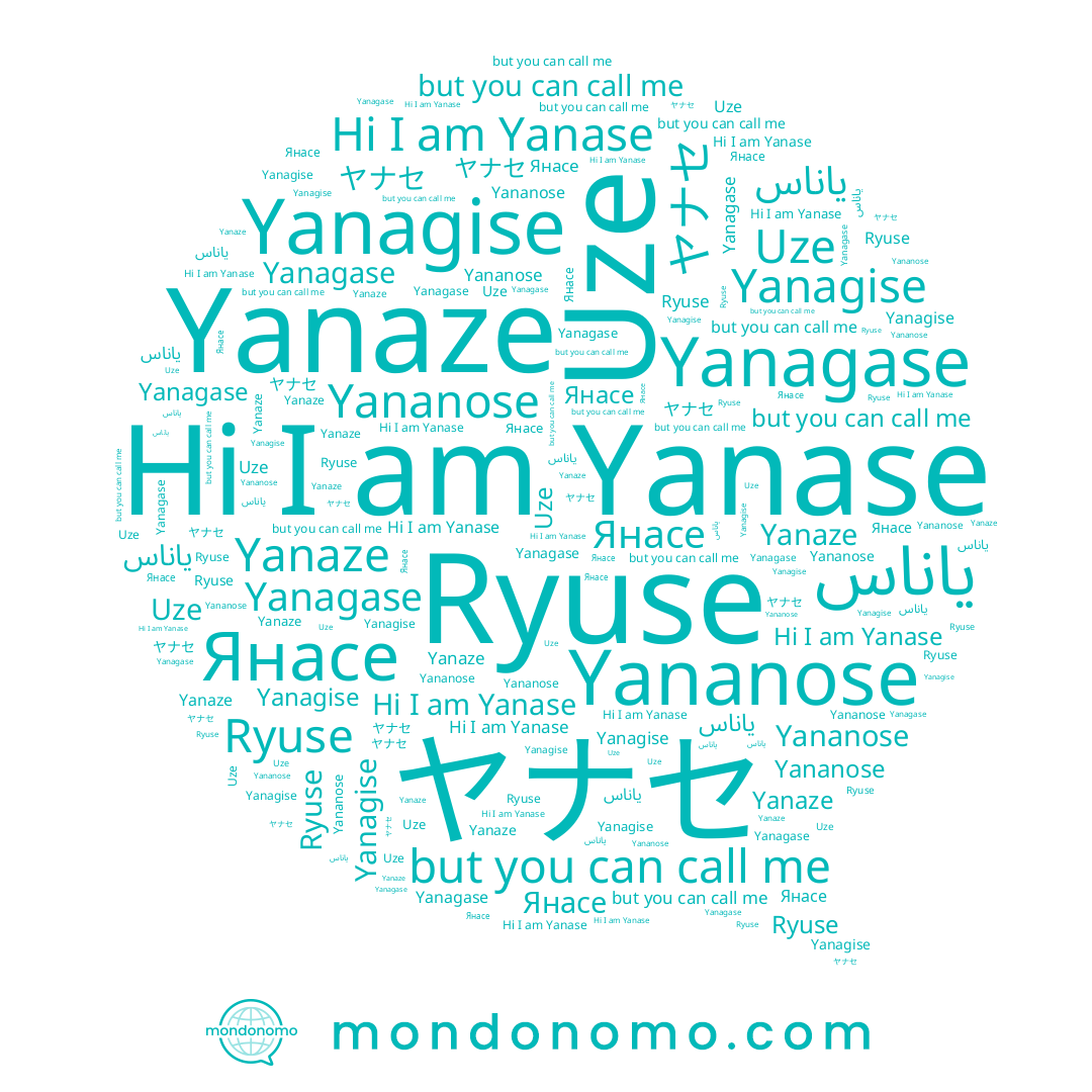 name ياناس, name Yananose, name Yanagase, name Yanagise, name Yanaze, name Янасе, name Ryuse, name Uze, name Yanase, name ヤナセ