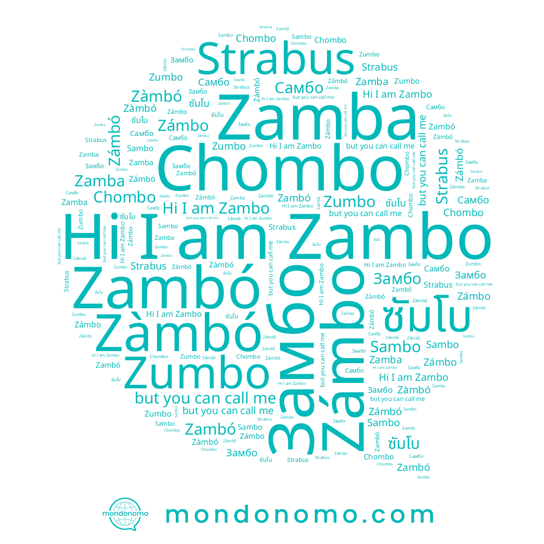name Sambo, name Замбо, name Zambo, name ซัมโบ, name Zámbó, name Zámbo, name Chombo, name Zamba, name Zàmbó, name Zumbo, name Zambó
