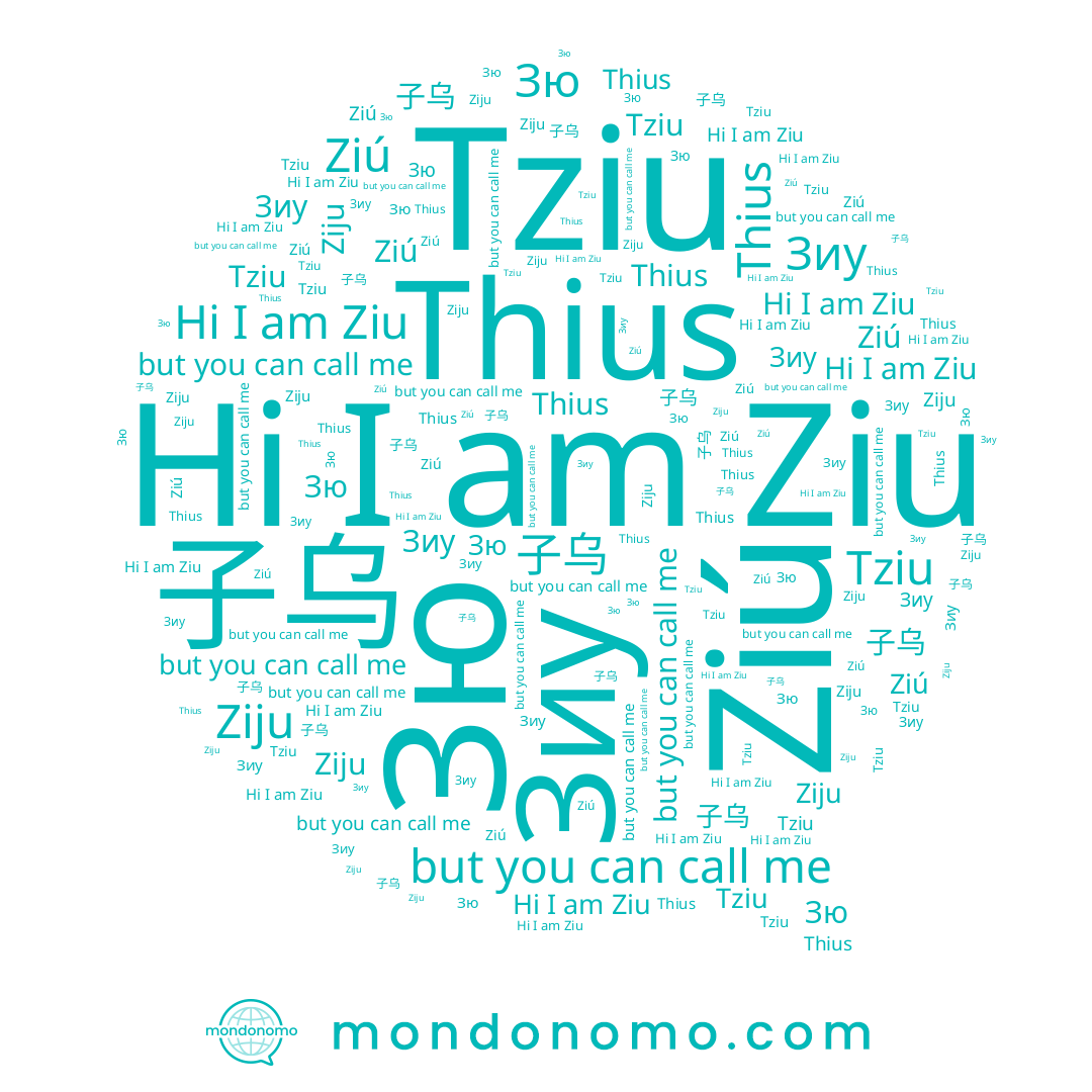 name Tziu, name 子乌, name Зю, name Ziju, name Зиу, name Thius, name Ziú, name Ziu
