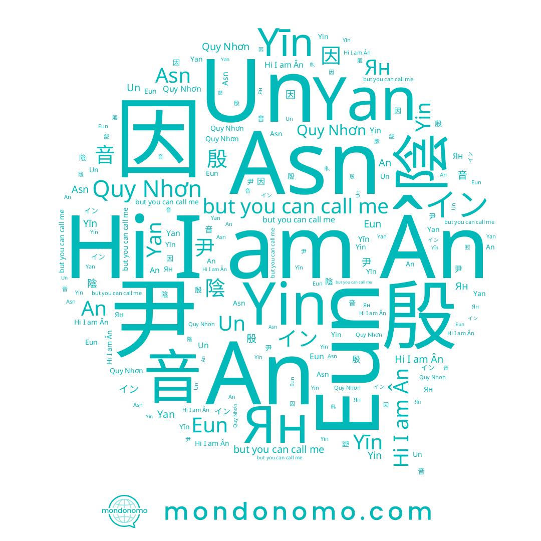 name Yin, name An, name Yīn, name 殷, name 陰, name 은, name 尹, name Eun, name Quy Nhơn, name Ян, name イン, name 因, name Ân, name Un, name Yan, name 音