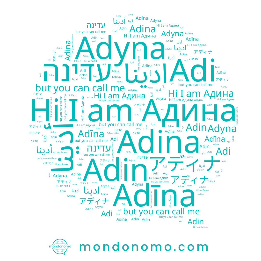 name Adyna, name アディナ, name Adina, name עדינה, name Adin, name Адина, name Adīna, name ادينا, name أدينا, name Adi