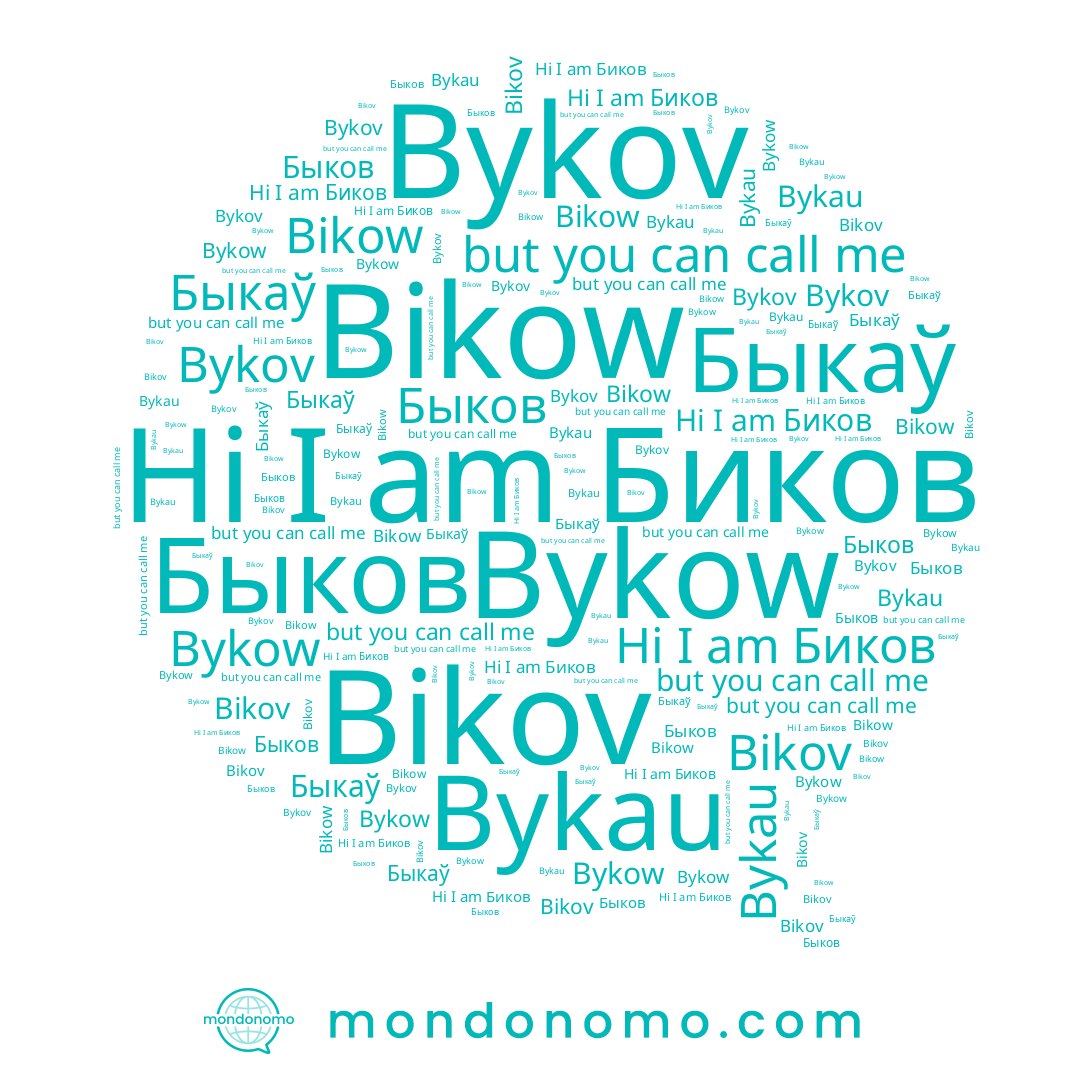 name Bikow, name Bykov, name Bykow, name Быкаў, name Быков, name Биков, name Bykau, name Bikov