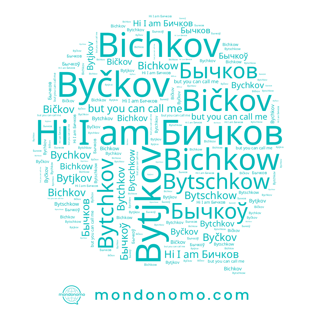 name Bytjkov, name Bychkov, name Бичков, name Byčkov, name Bichkov, name Bytschkow, name Bytchkov, name Бычкоў, name Бычков, name Bichkow