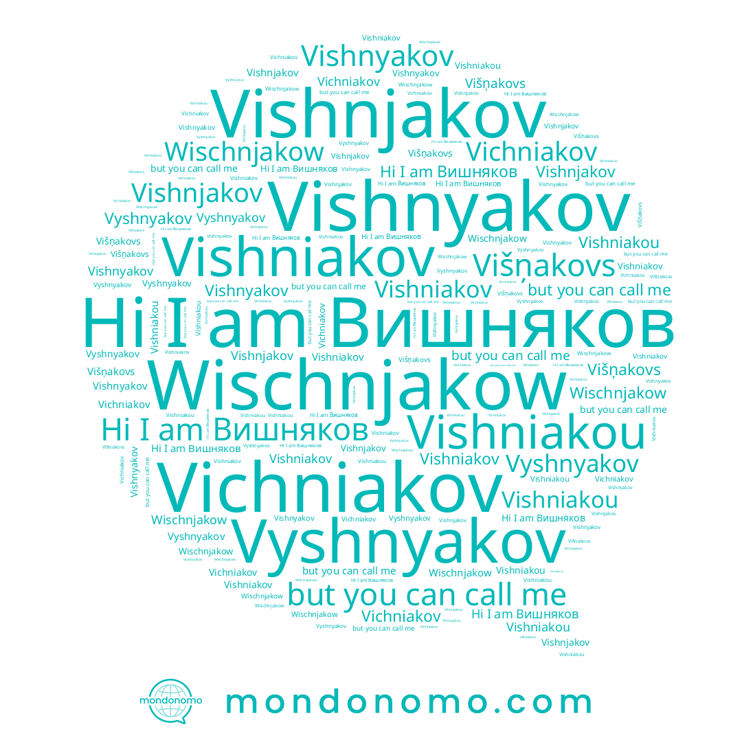 name Vishniakou, name Вишняков, name Vishnyakov, name Vichniakov, name Vyshnyakov, name Wischnjakow, name Vishnjakov, name Vishniakov, name Višņakovs