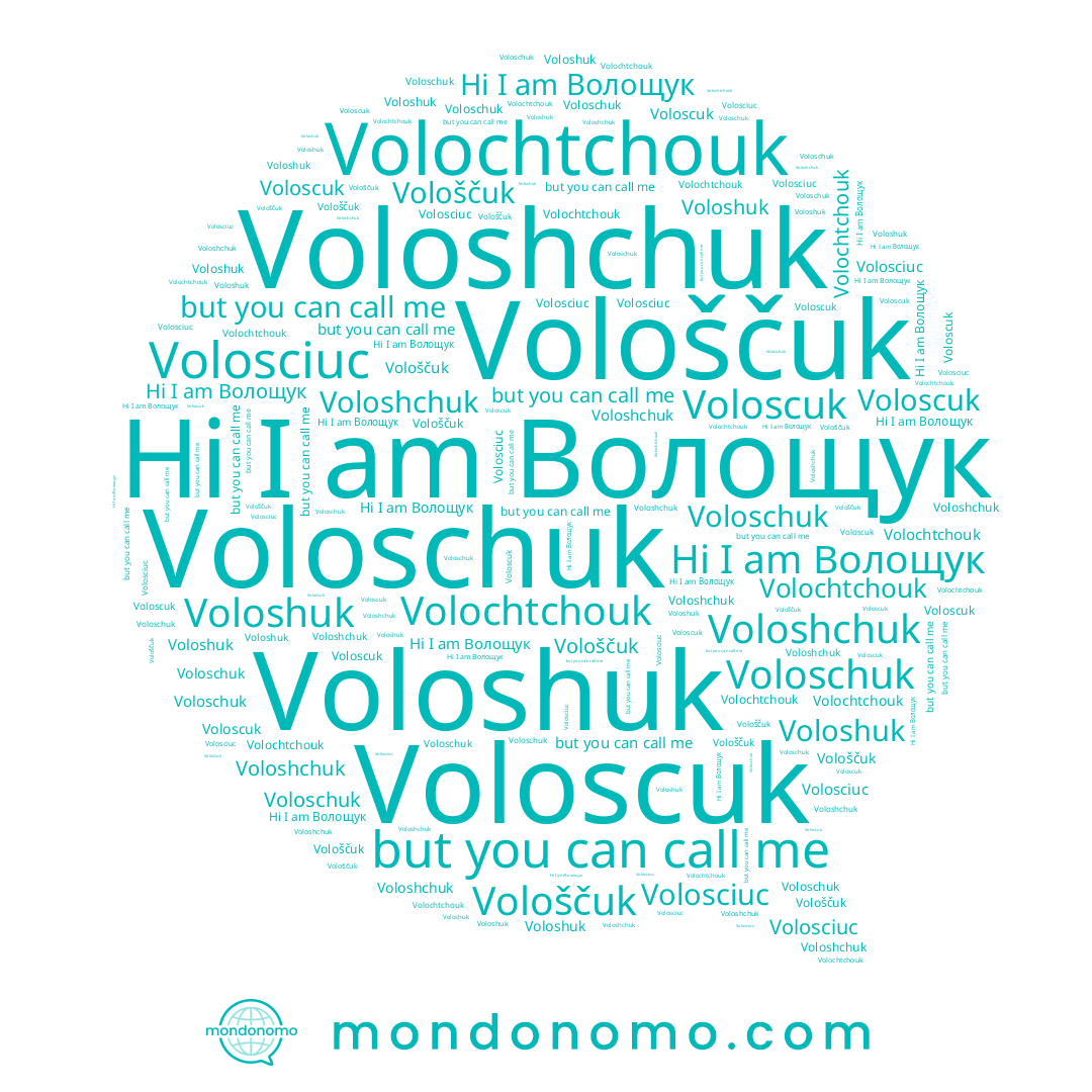 name Volosciuc, name Voloshuk, name Voloshchuk, name Волощук, name Voloscuk, name Vološčuk, name Voloschuk, name Volochtchouk